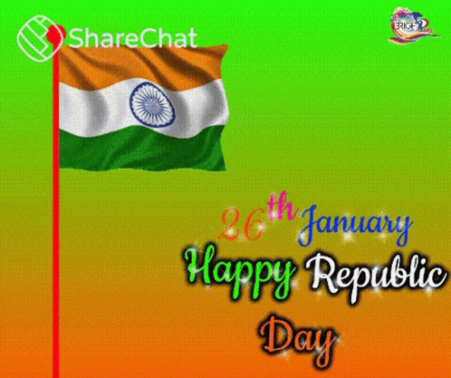 a happy republic day with an india flag