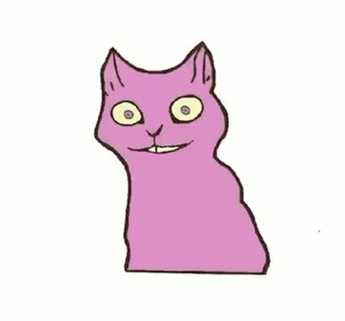 a purple cat with blue eyes has blue eyes