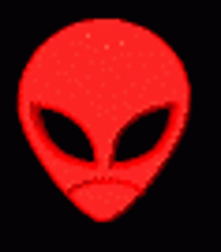 an alien face with a blue background is seen