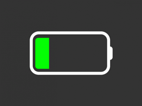 an app that is showing a battery with a green light around it