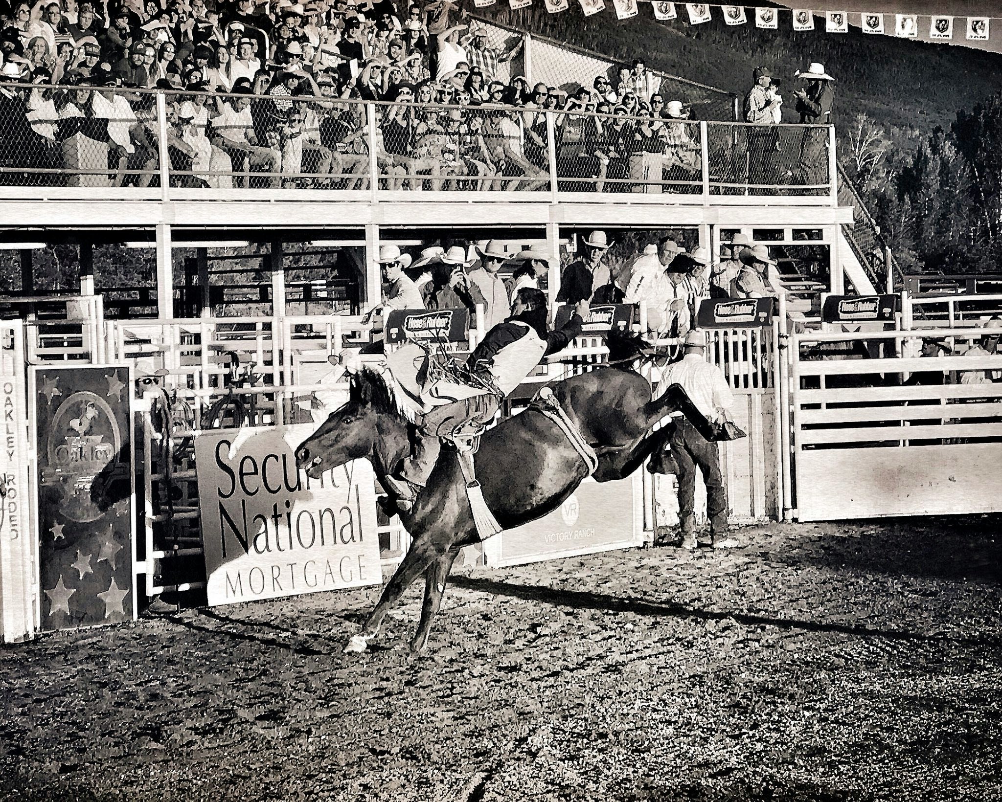 a man riding on the back of a horse